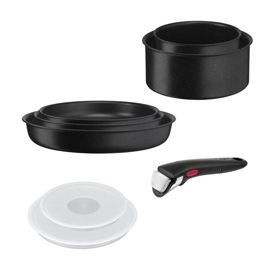 Tefal - Kochgeschirr-Set 8 Stk. INGENIO BLACK STONE
