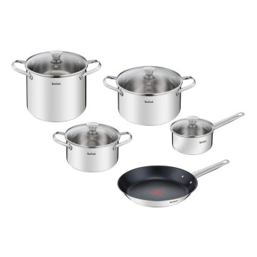 Tefal - Kochgeschirr-Set 9 Stk. COOK EAT Edelstahl