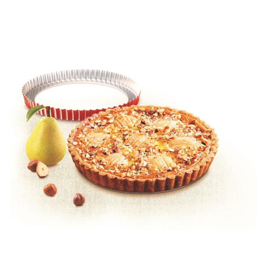 Tefal - Kuchenform mit abnehmbarem Boden DELIBAKE 28 cm rot