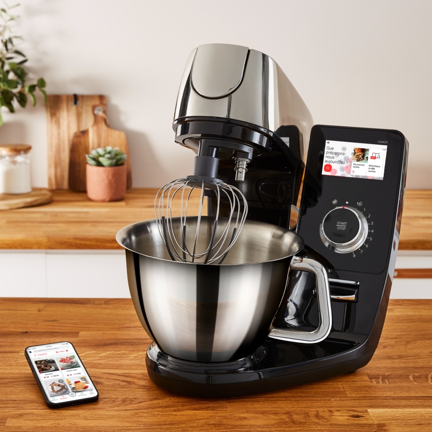 Tefal - Küchenmaschine mit integrierter Waage I-COACH TOUCH 1200W/230V Edelstahl