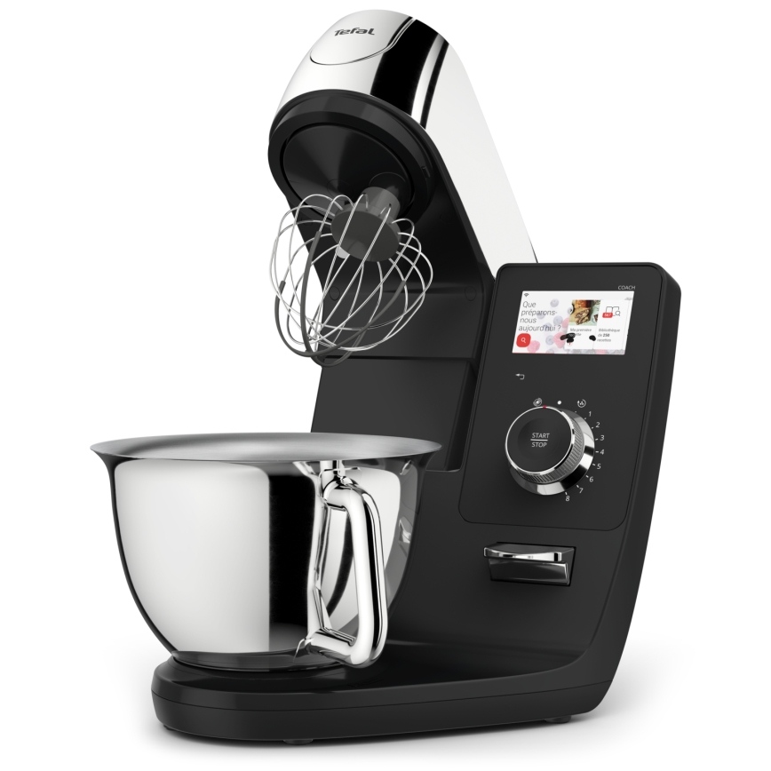 Tefal - Küchenmaschine mit integrierter Waage I-COACH TOUCH 1200W/230V Edelstahl