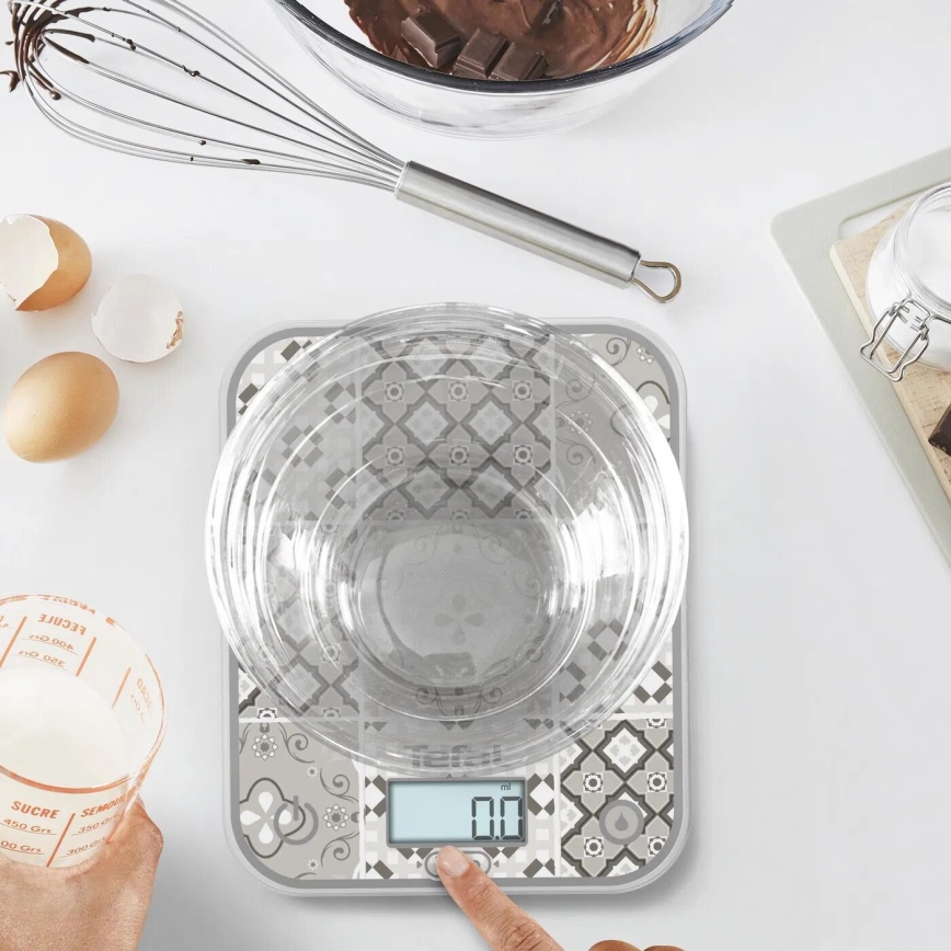 Tefal - Küchenwaage OPTISS 2xAAA beige