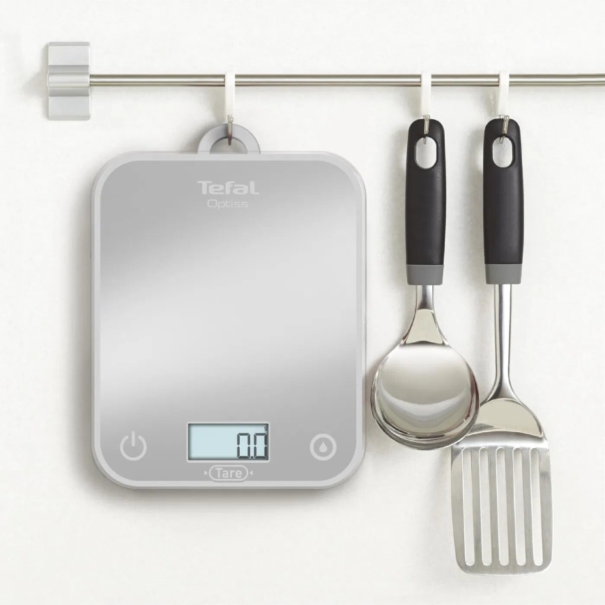 Tefal - Küchenwaage OPTISS 2xAAA grau