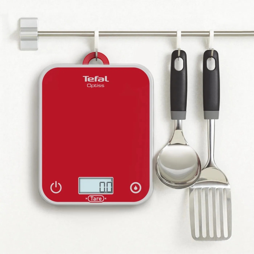 Tefal - Küchenwaage OPTISS 2xAAA rot