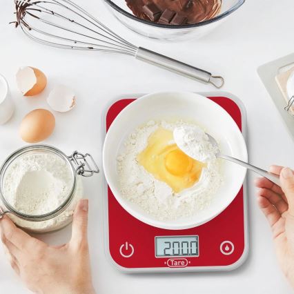 Tefal - Küchenwaage OPTISS 2xAAA rot
