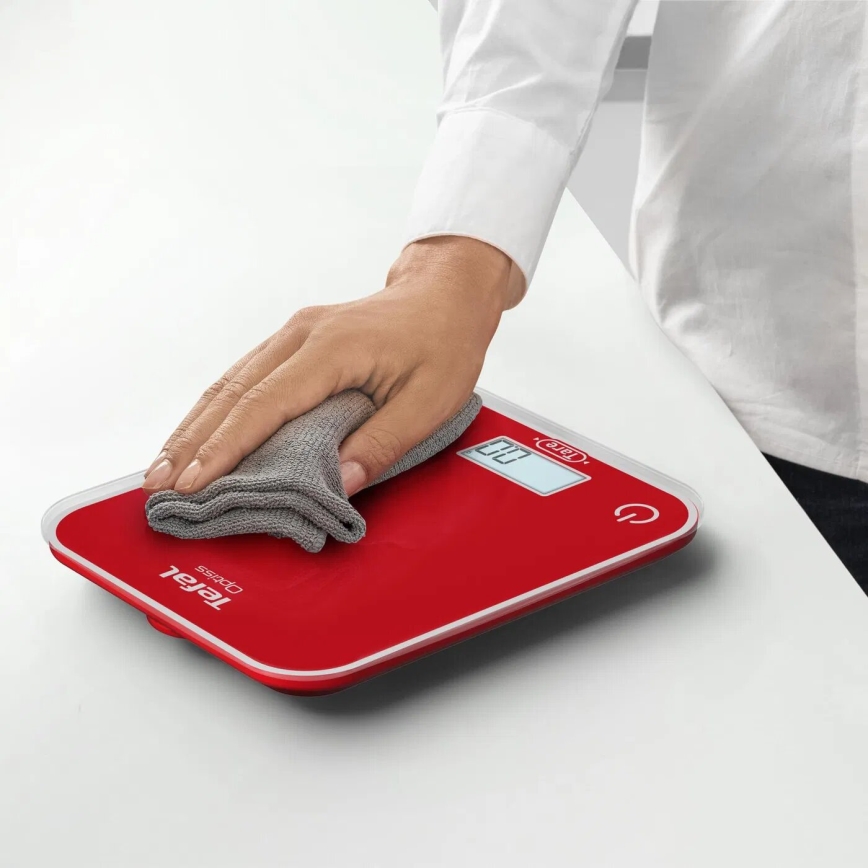 Tefal - Küchenwaage OPTISS 2xAAA rot