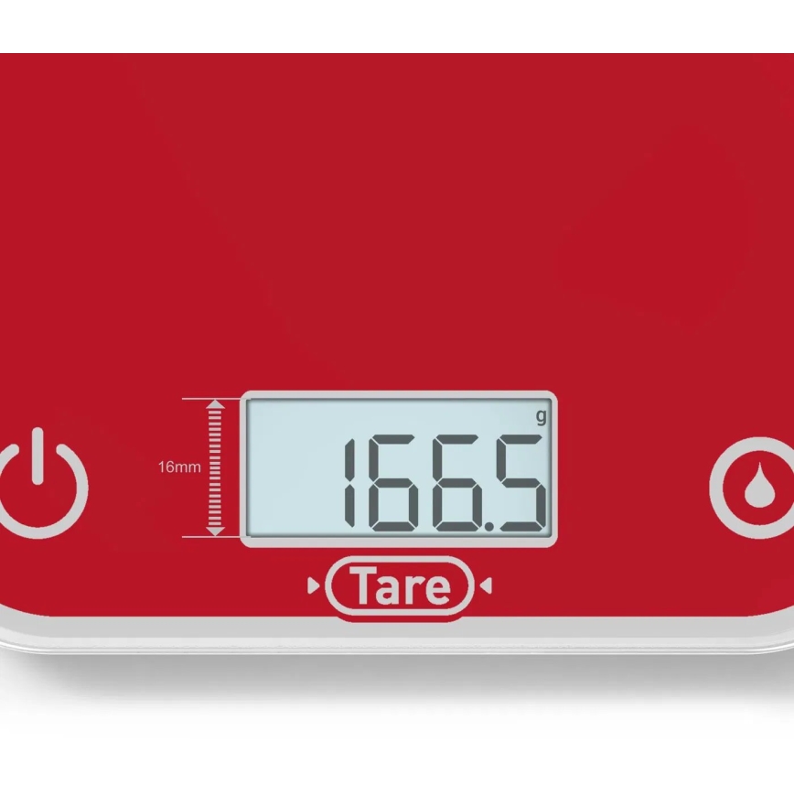 Tefal - Küchenwaage OPTISS 2xAAA rot