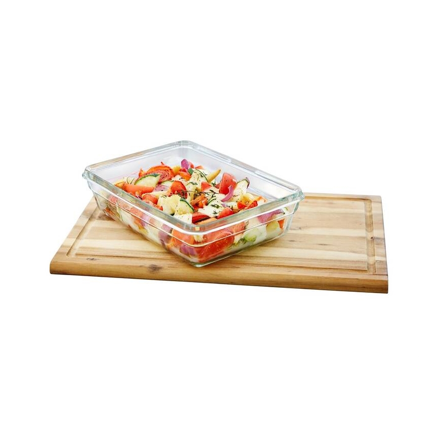 Tefal - Lebensmittelbehälter 3 l MSEAL GLASS rot/Glas
