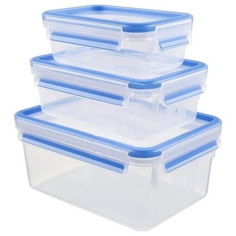 Tefal - Lebensmittelbehälter-Set 3 Stk. MASTER SEAL FRESH blau