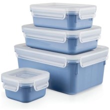 Tefal - Lebensmittelbehälter-Set 4 Stk. MSEAL COLOR blau