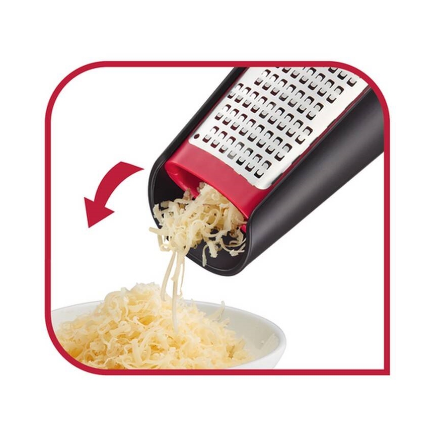 Tefal - Manuelle doppelseitige Reibe INGENIO Edelstahl/schwarz
