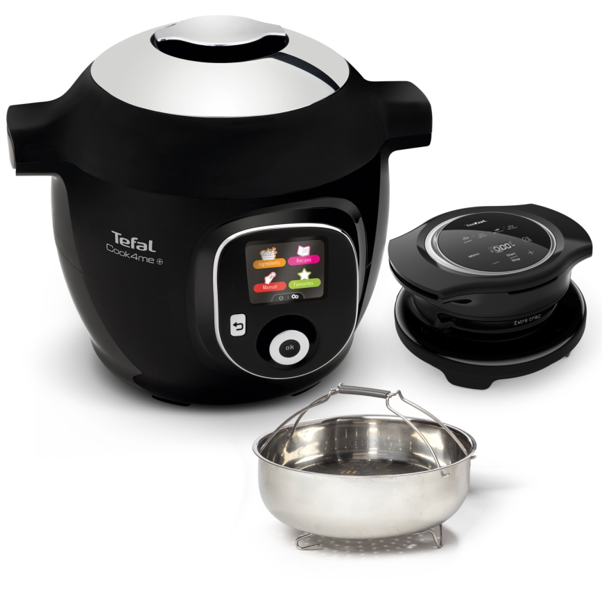 Tefal - Multifunktionaler elektrischer Schnellkochtopf mit Zubehör, 6 l, 1600 W/230 V, schwarz