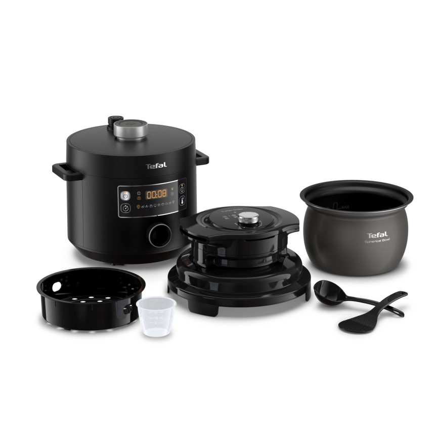 Tefal - Multifunktionaler elektrischer Druckkochtopf, 7,6 l, 1200 W/230 V, schwarz