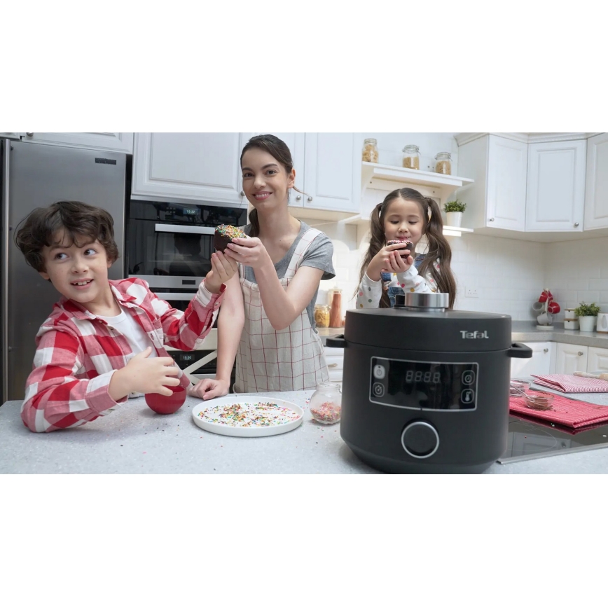 Tefal - Multifunktions-Elektrotopf TURBO CUISINE 4,8 l 1090W/230V schwarz