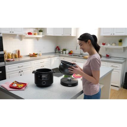 Tefal - Multifunktions-Elektrotopf TURBO CUISINE 4,8 l 1090W/230V schwarz