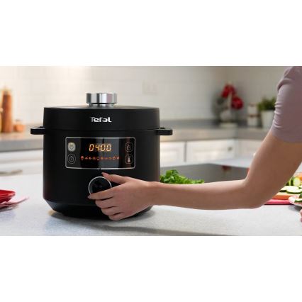Tefal - Multifunktions-Elektrotopf TURBO CUISINE 4,8 l 1090W/230V schwarz