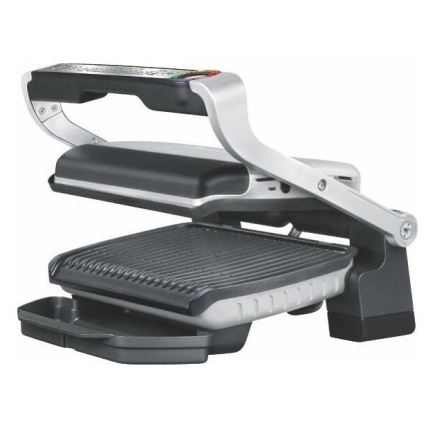 Tefal - Kontaktgrill OPTIGRILL+ INOX WAFFLES 2000W/230V schwarz/chrom