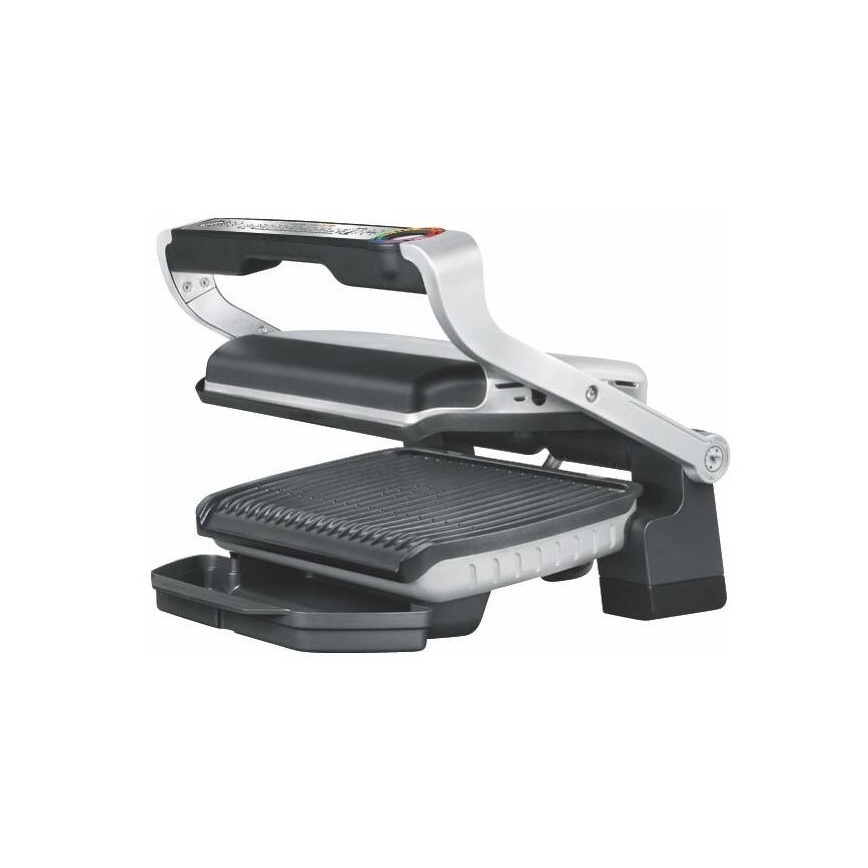 Tefal - Kontaktgrill OPTIGRILL+ INOX WAFFLES 2000W/230V schwarz/chrom