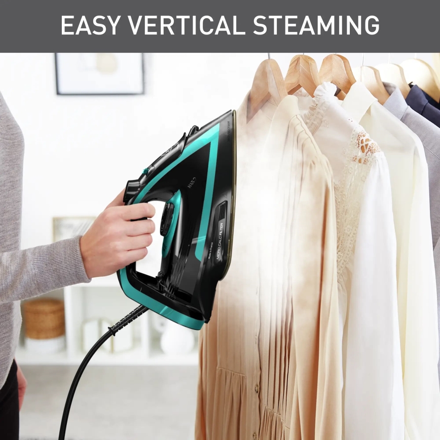 Tefal - Dampfbügeleisen PUREGLISS 3000W/230V türkis/schwarz