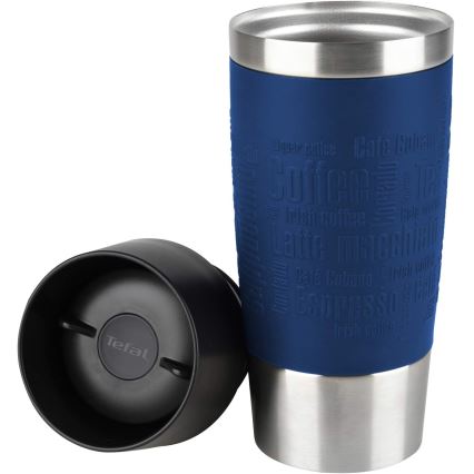 Tefal - Reisebecher 360 ml TRAVEL MUG Edelstahl/dunkelblau