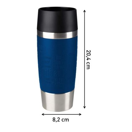 Tefal - Reisebecher 360 ml TRAVEL MUG Edelstahl/dunkelblau