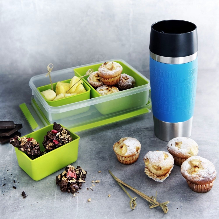 Tefal - Reisebecher 360 ml TRAVEL MUG Edelstahl/hellblau