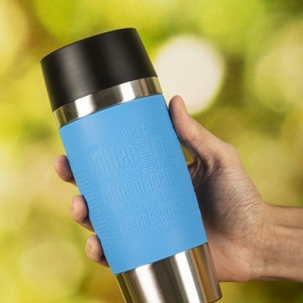 Tefal - Reisebecher 360 ml TRAVEL MUG Edelstahl/hellblau