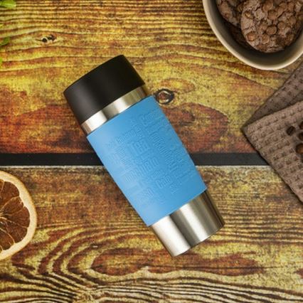 Tefal - Reisebecher 360 ml TRAVEL MUG Edelstahl/hellblau