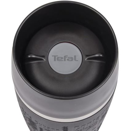 Tefal - Reisebecher 360 ml TRAVEL MUG Edelstahl/schwarz