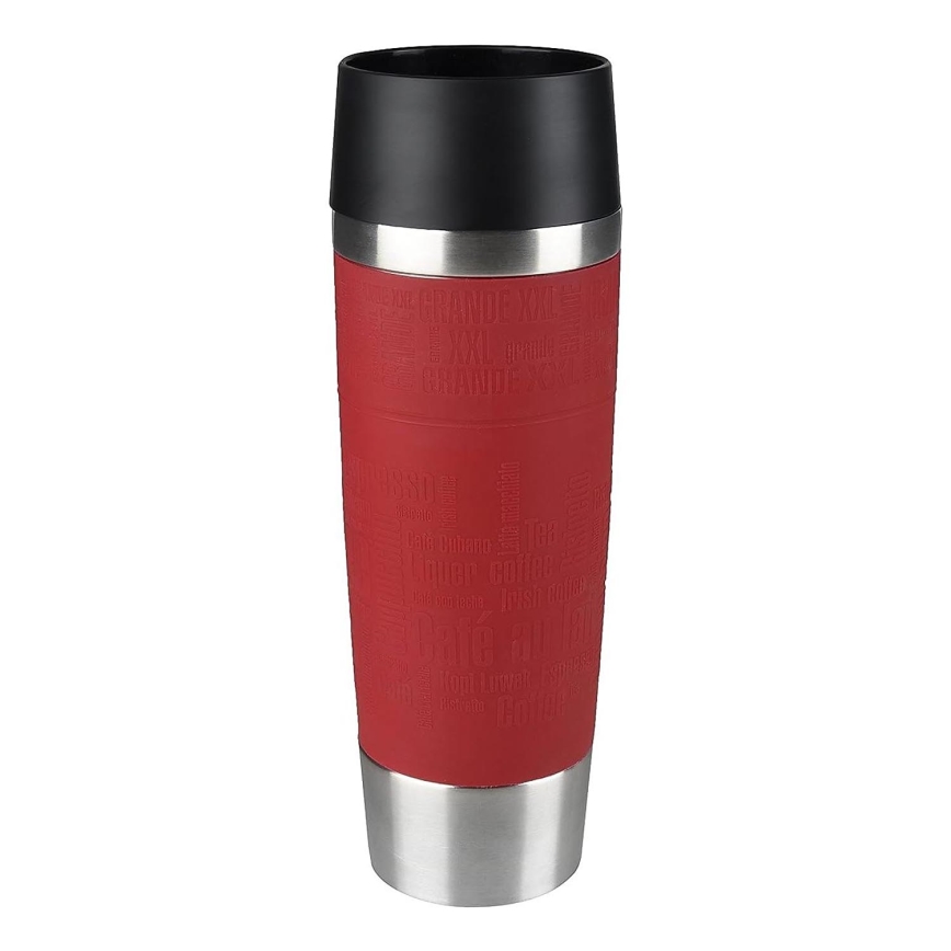 Tefal - Reisebecher 500 ml TRAVEL MUG Edelstahl/rot