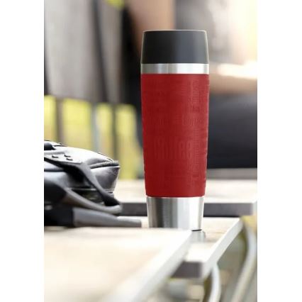 Tefal - Reisebecher 500 ml TRAVEL MUG Edelstahl/rot