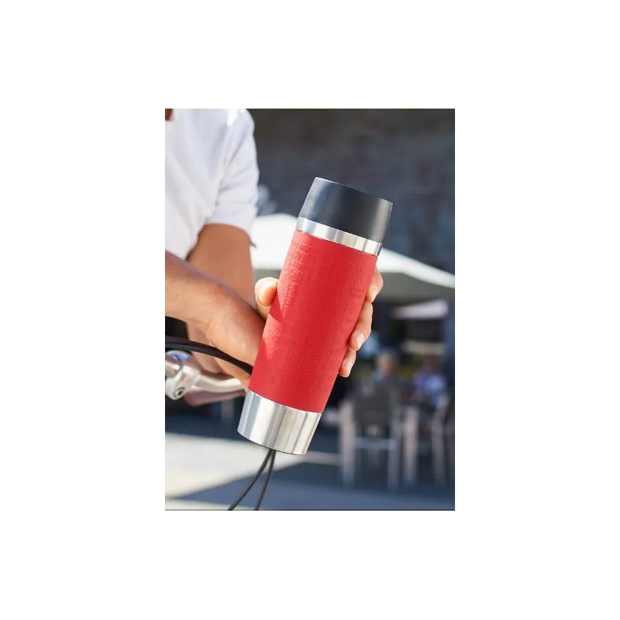 Tefal - Reisebecher 500 ml TRAVEL MUG Edelstahl/rot