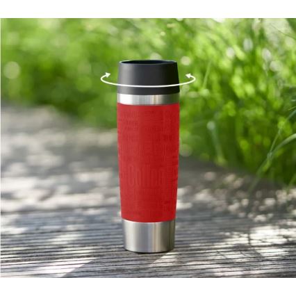 Tefal - Reisebecher 500 ml TRAVEL MUG Edelstahl/rot