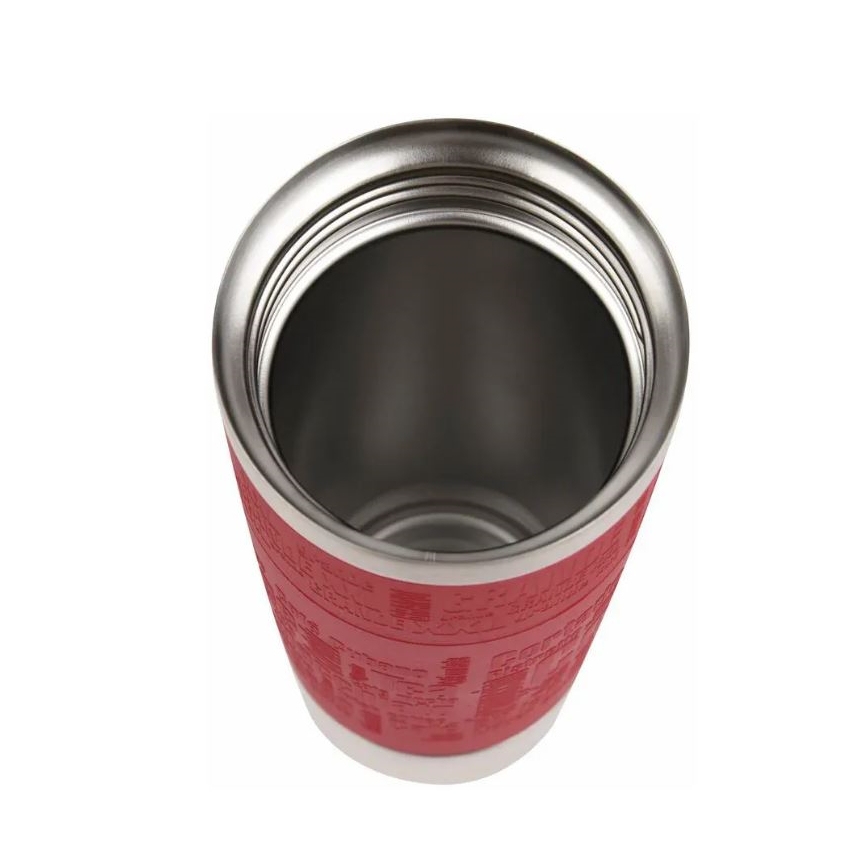 Tefal - Reisebecher 500 ml TRAVEL MUG Edelstahl/rot