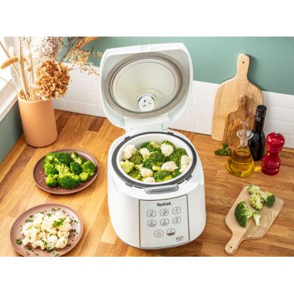 Tefal - Reiskocher 8-in-1 EASY COOK 750 W/230 V 5 l weiß