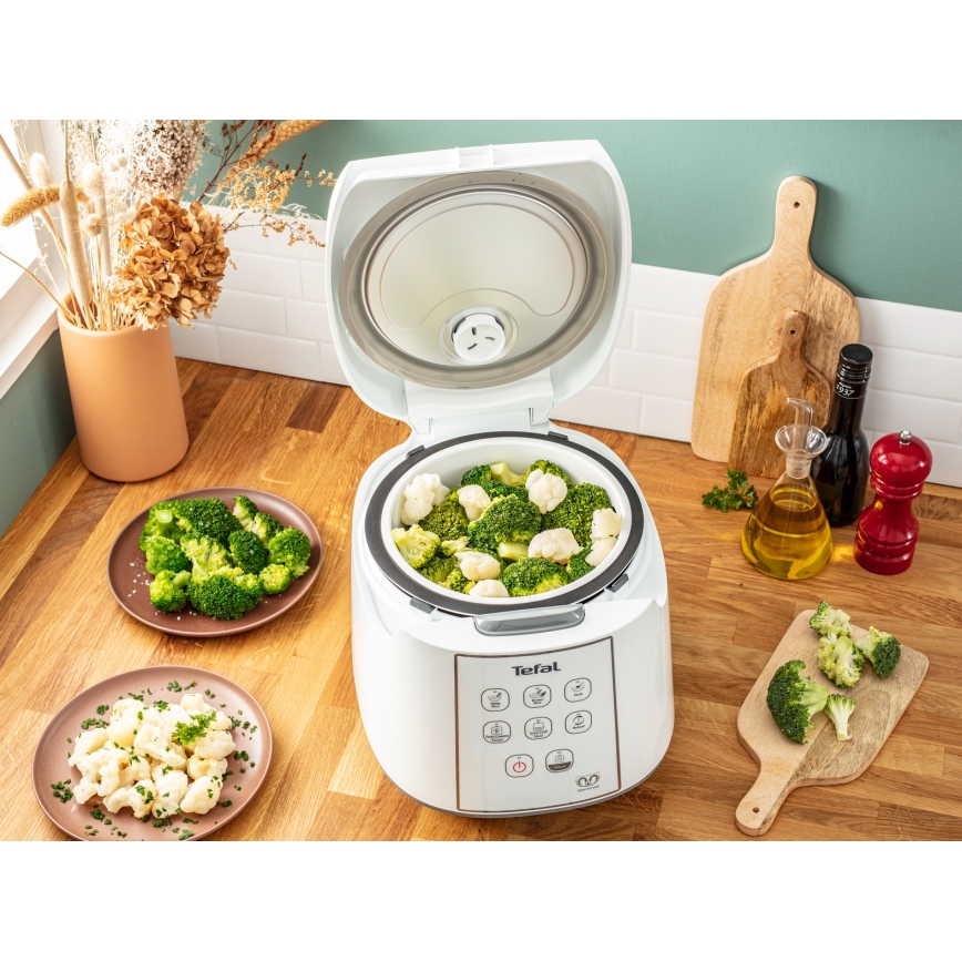 Tefal - Reiskocher 8-in-1 EASY COOK 750 W/230 V 5 l weiß