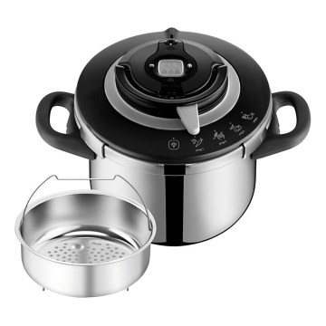 Tefal - Schnellkochtopf 6 l CLIPSO+ CHEF Edelstahl