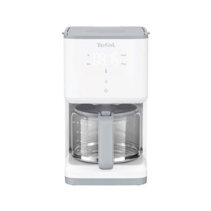 Tefal - Filterkaffeemaschine mit LCD-Display SENSE 1000W/230V weiß