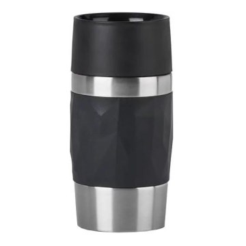 Tefal - Thermobecher 300 ml COMPACT MUG Edelstahl/schwarz