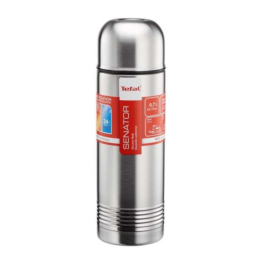Tefal - Thermoskanne mit Becher 0,7 l SENATOR Edelstahl