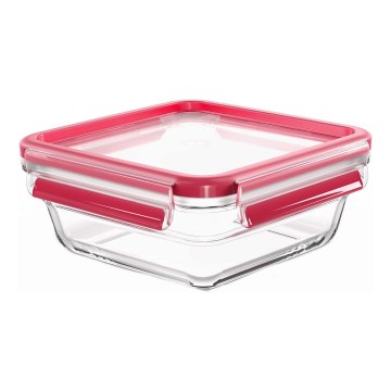 Tefal - Vorratsdose 0,8 l MSEAL GLASS rot/Glas