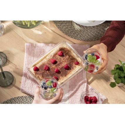 Tefal - Vorratsdose 2 l MSEAL GLASS rot/Glas