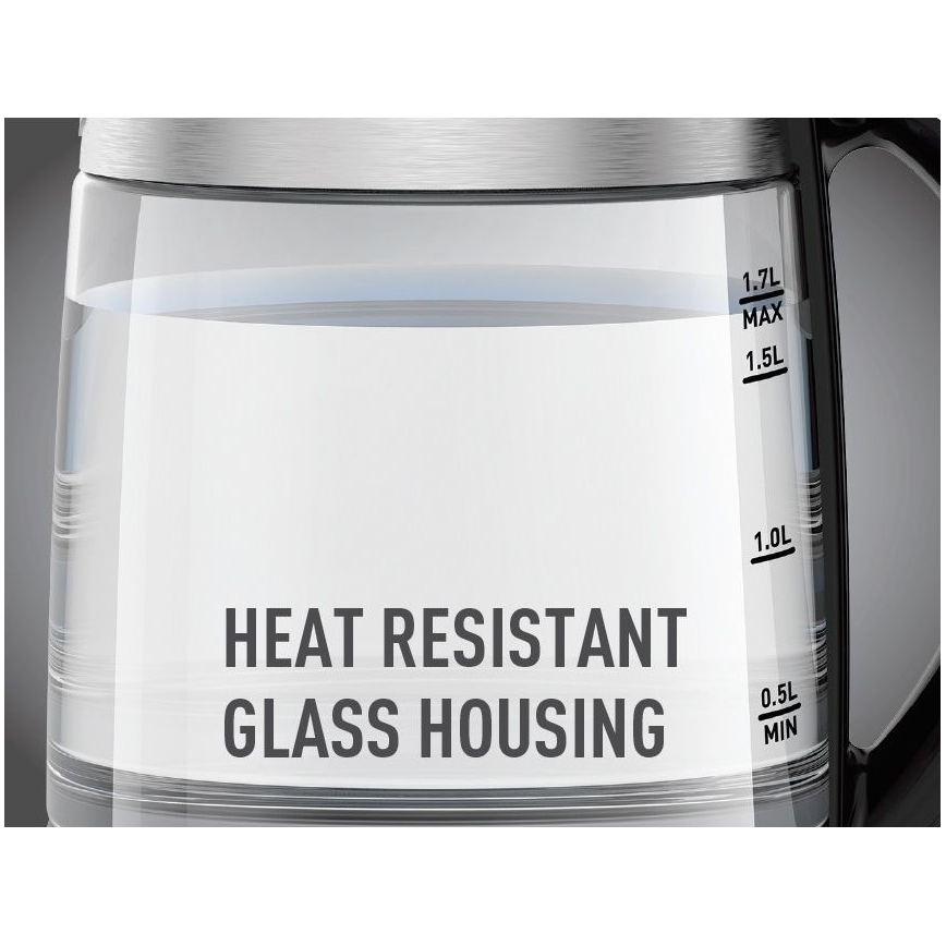 Tefal - Wasserkocher GLASS 1,7 l  2200W/230V matt Chrom