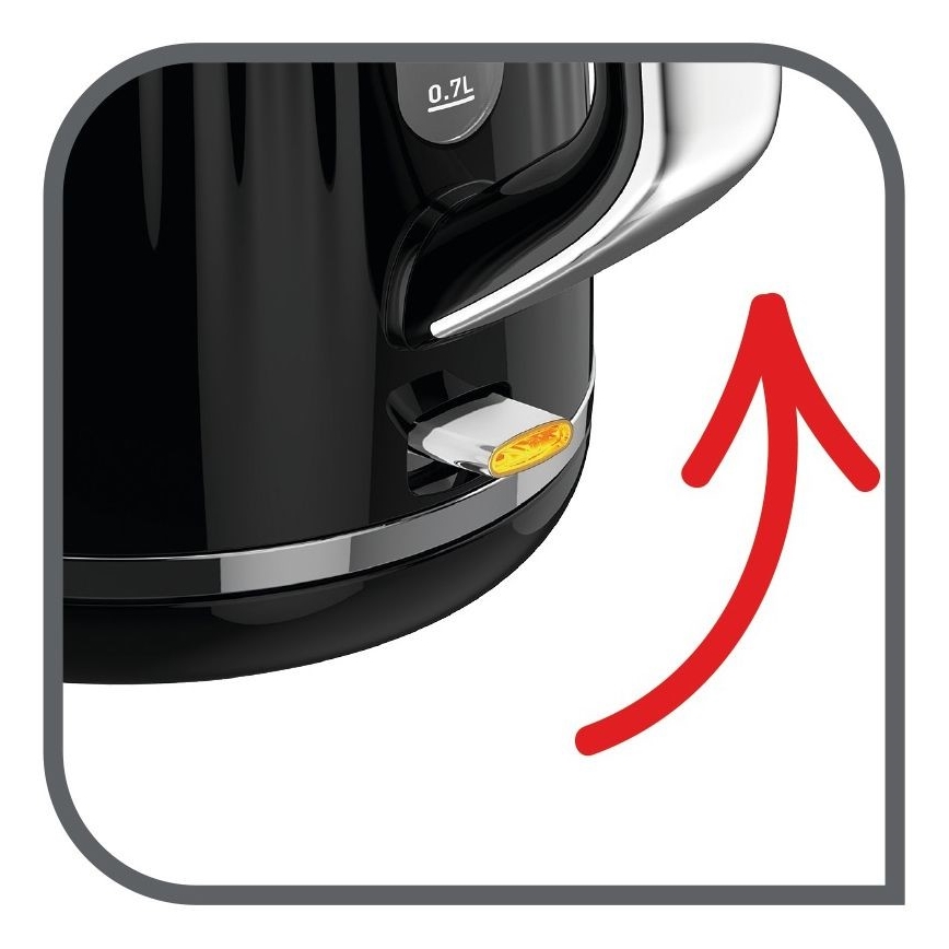 Tefal - Wasserkocher LOFT 1,7 l 2400W/230V schwarz