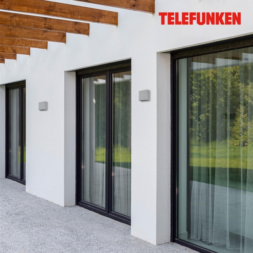 Telefunken 303404TF - LED Außenwandleuchte LED/7W/230V IP44 silber