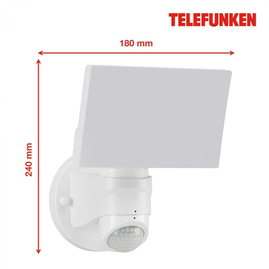Telefunken 304306TF - Outdoor-LED-Wandleuchte mit Sensor LED/16W/230V IP44 weiß
