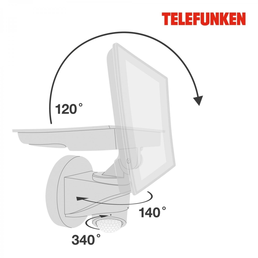 Telefunken 304406TF - LED Außen-Wandstrahler mit Sensor LED/20W/230V IP44