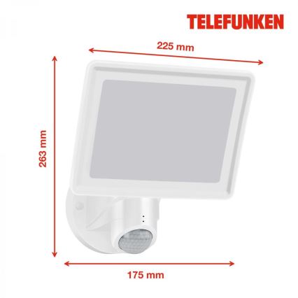 Telefunken 304406TF - LED Außen-Wandstrahler mit Sensor LED/20W/230V IP44