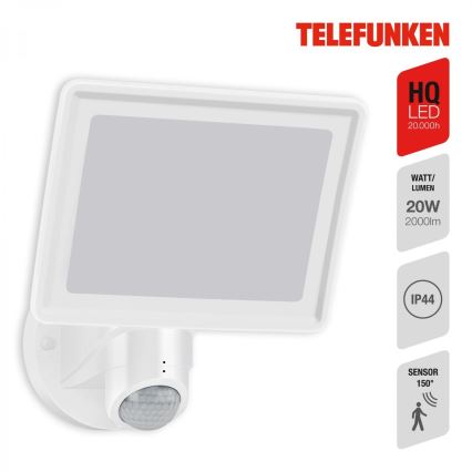 Telefunken 304406TF - LED-Wandstrahler mit Sensor für den Außenbereich LED/20W/230V IP44