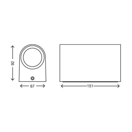 Telefunken 308006TF - LED-Wandleuchte für den Außenbereich 2xGU10/5W/230V IP44